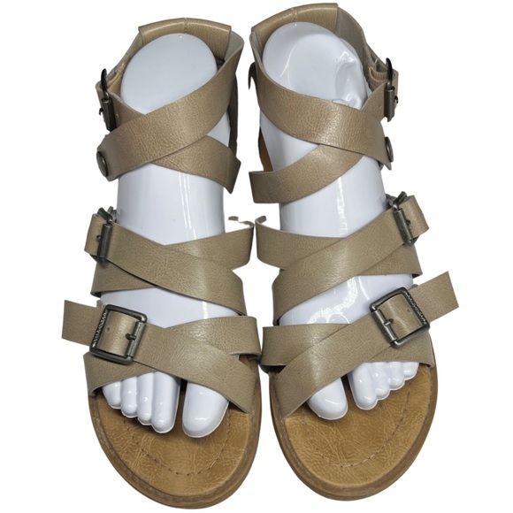 Blowfish gladiator strappy sandal 7.5 tan neutral summer casual vacation beach - Picture 1 of 10